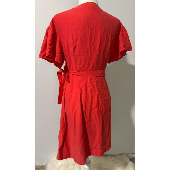 Club Monaco Orange wrap dress 8 - Picture 7 of 8